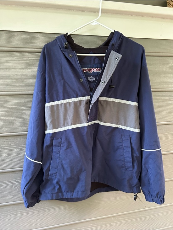 Jansport Other - Vintage Y2K JanSport Colorblock Hooded Windbreaker Jacket Navy Gray Size Small